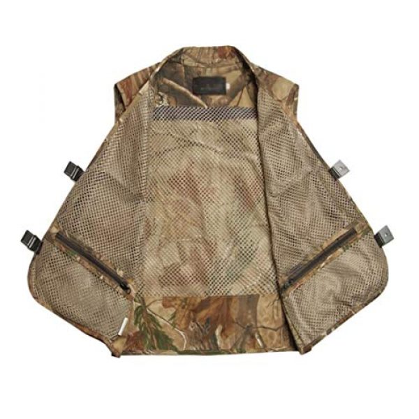 DAFREW Airsoft Tactical Vest 6 DAFREW Men Outdoor Sport Multi-Pocket Mesh Vest Fly Fishing Photography Shooting Travel Quick-Dry Jacket Waistcoat (Color : Shallow Army Green, Size : M)