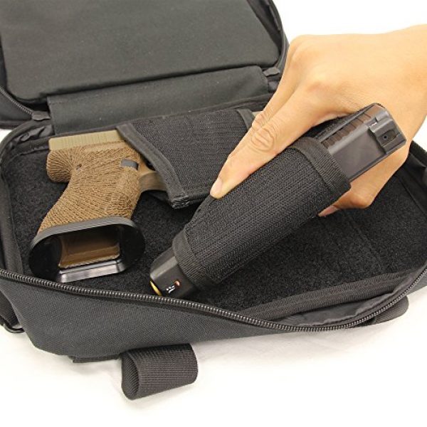 UTG Pistol Case 3 UTG Competition Shooter's Double Pistol Case, Black