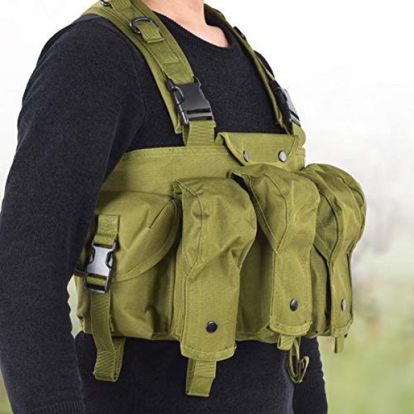Yosoo Airsoft Tactical Vest 2 Yosoo Tactics Training Bag,Nylon Outdoor Tactics Vest Military Fan Camouflage Waistcoat Training Bag Equipment