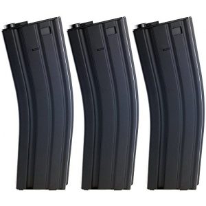 SportPro Airsoft Gun Magazine 1 SportPro Jing Gong 450 Round Metal High Capacity Long Magazine for AEG M4 M16 3 Pack Airsoft - Black