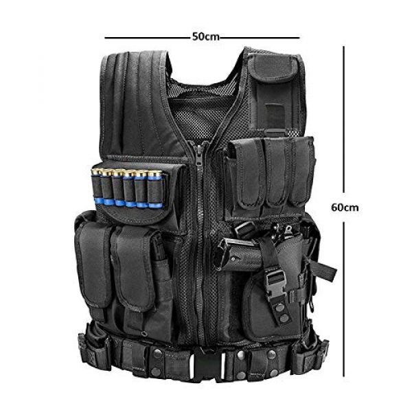 BGJ Airsoft Tactical Vest 6 BGJ Tactical Vest Military Combat Army Armor Vests Molle Airsoft Plate Carrier Swat Vest Outdoor Hunting Fishing CS Training Vest