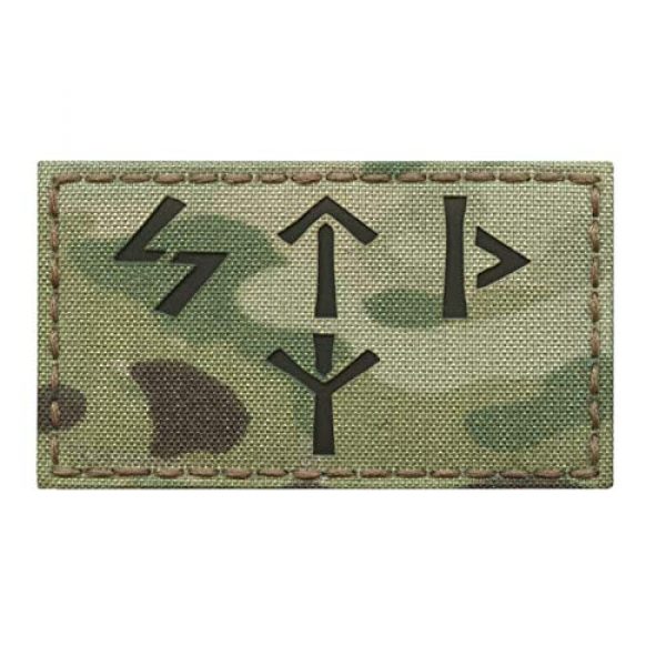 Tactical Freaky Airsoft Morale Patch 1 IR Multicam Russian Spetsnaz Norse Runes 2x3.5 FSB Alpha Group Russia Special Forces IFF Infrared Tactical Morale Touch Fastener Patch