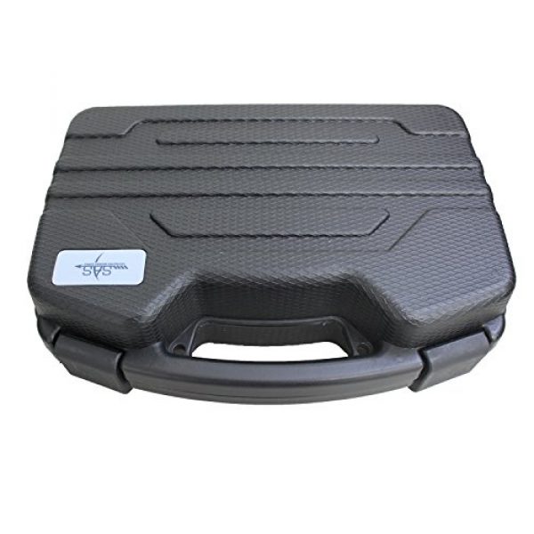 SAS Pistol Case 4 SAS Pistol Lockable Heavy Duty Hard Case Pluck Foam with Locking Holes for Archery Accessories or Handgun