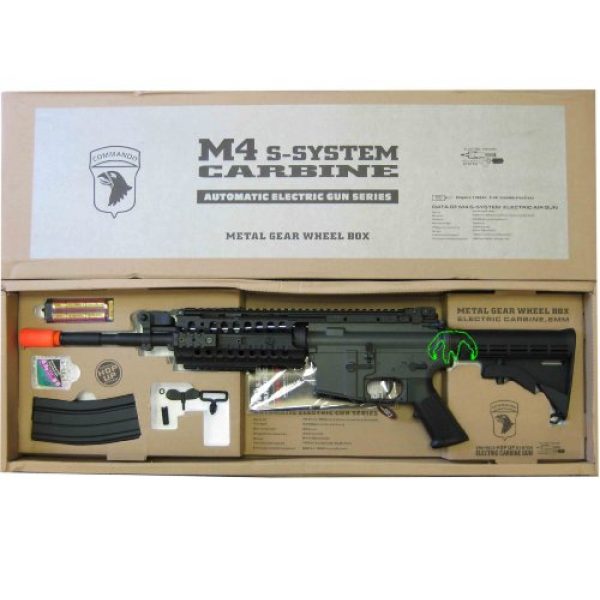 Jing Gong (JG) Airsoft Rifle 2 JG 2010 Version 432 FPS M4 S-System Metal Gear Electric Airsoft AEG
