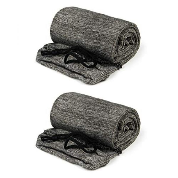 GUGULUZA Rifle Case 3 GUGULUZA Silicone Treated Knit Gun Sock Extra Wide 52/47 x 6 inches,Fits Rifle with Scopes
