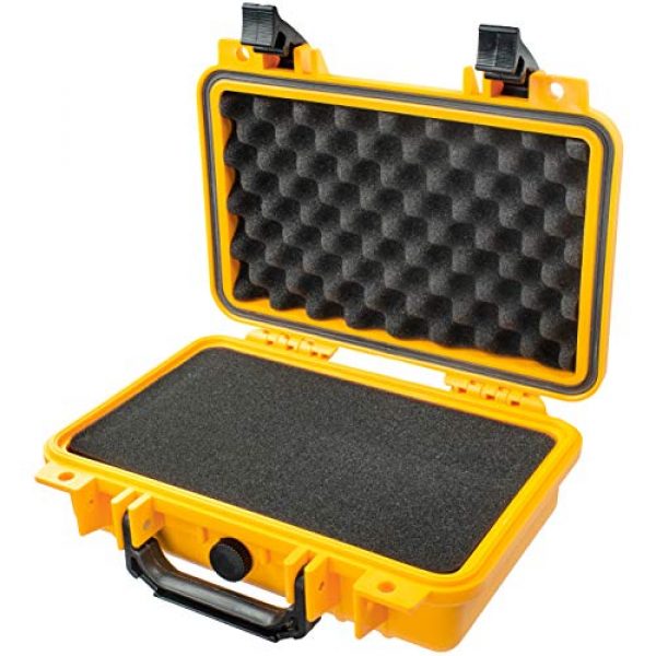 Eylar Pistol Case 2 Eylar Tactical Hard Gun Case Water & Shock Proof with Foam TSA Approved 11.6 Inch 8.3 Inch 3.8 Inch (Yellow)