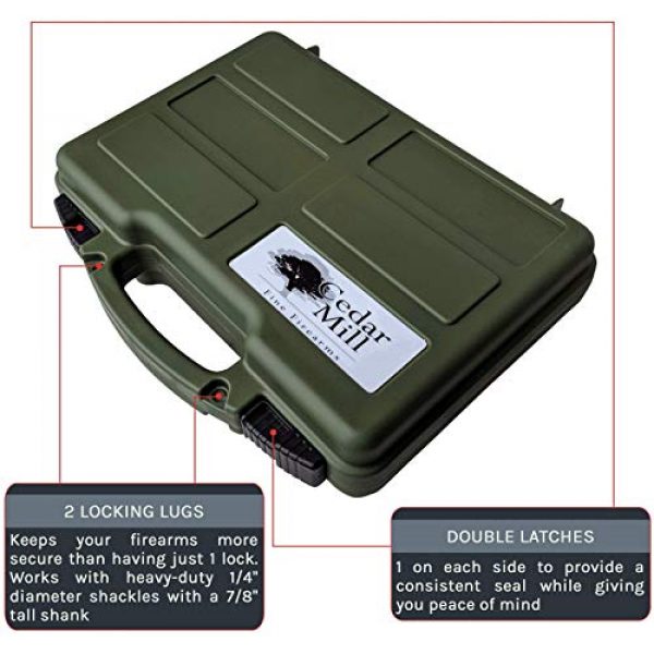 Cedar Mill Fine Firearms Pistol Case 3 Cedar Mill Fine Firearms -Worlds Smallest Micro Pistol Cleaning Kit for Handguns | Free Super-X Tool Bundle with Hard Gun Case Pistol Case |TSA Approved with Pick and Pluck Foam (2 Items)