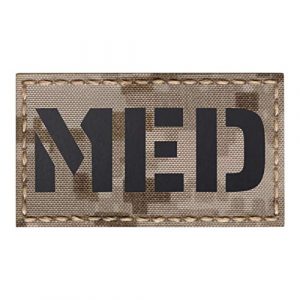 Tactical Freaky Airsoft Morale Patch 1 IR MED AOR1 Digital Desert MARPAT Medical EMS 3.5x2 Tactical Morale Fastener Patch