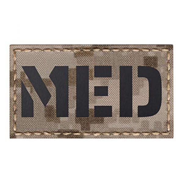 Tactical Freaky Airsoft Morale Patch 1 IR MED AOR1 Digital Desert MARPAT Medical EMS 3.5x2 Tactical Morale Fastener Patch