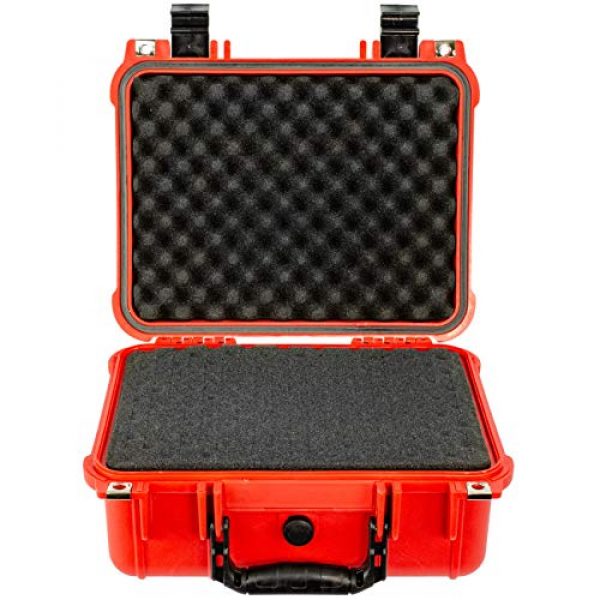 Eylar Pistol Case 2 Eylar Tactical Hard Gun Case Water & Shock Proof with Foam 13.37 inch 11.62 inch 6 inch Red
