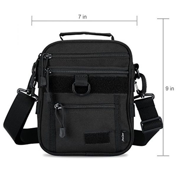 ProCase Pistol Case 2 ProCase Pistol Bag, Military Gear Tactical Handgun Shoulder Strap Bag Gun Ammo Accessories Pouch Shooting Range Duffle Bag for Shooting Range Sport - Black