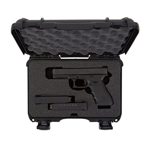 Nanuk Pistol Case 5 Nanuk 909 2UP Waterproof Hard Case w/Custom Foam Insert for Glock Pistols
