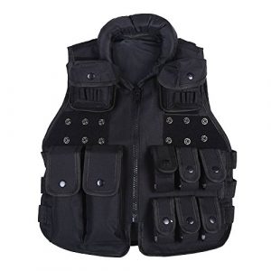 Yosoo Airsoft Tactical Vest 1 Yosoo Kids Tactical Vest, 600D Nylon Children Tactical Molle Vest Protective Jacket Vest Outdoor Military Army Combat Trainning Games Vest for Hunting Shooting Play