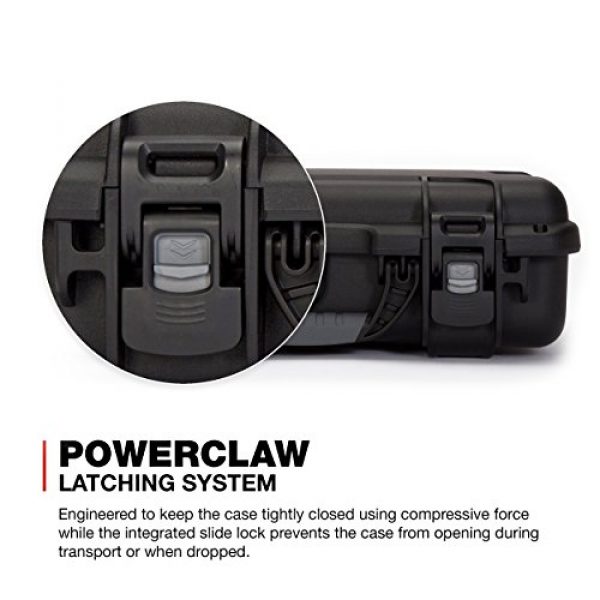 Nanuk Pistol Case 4 Nanuk 910 2UP Waterproof Hard Case w/Custom Foam Insert for Glock Pistols - Black