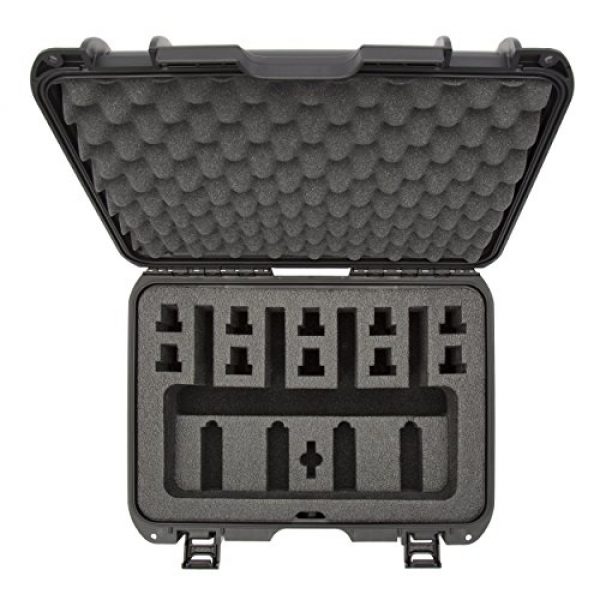 Nanuk Pistol Case 2 Nanuk 925 Waterproof Professional Gun Case, Military Approved with Custom Foam Insert for 4UP