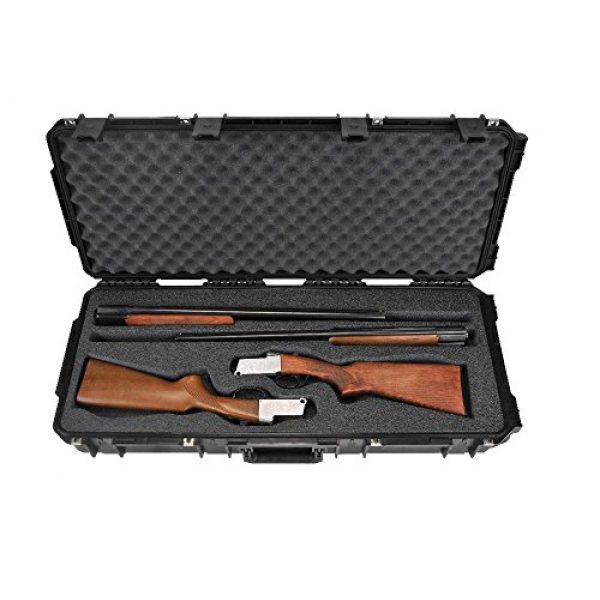 SKB Cases Rifle Case 1 SKB Injection-Molded Double Custom Breakdown Shotgun Case, Black, 38 Inches (3i-3614-CBD)
