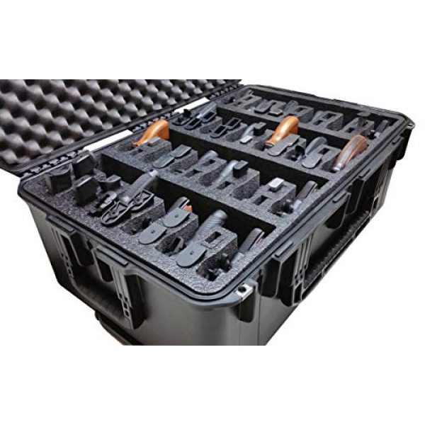 Case Club Pistol Case 4 Case Club 24 Pistol Pre-Cut Waterproof Case with x2 Silica Gel to Help Prevent Gun Rust