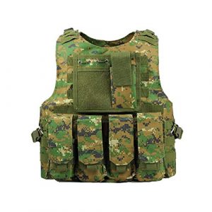 BGJ Airsoft Tactical Vest 1 BGJ Military Tactical Vest Equipment Molle Assault Carrier Airsoft Vest Outdoor Shooting CS Hunting Combat Camouflage Vest Gear