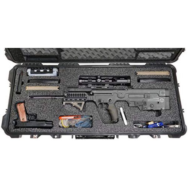 Case Club Rifle Case 2 Case Club IWI Tavor Pre-Cut Waterproof Rifle Case with Accessory Box & Silica Gel to Help Prevent Gun Rust (Gen 2)