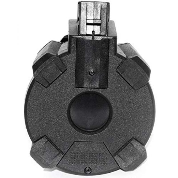 Airsoft Gang Airsoft Gun Magazine 3 Airsoft Parts Battleaxe 1400rd Sound Control Electric Drum Magazine for JG(Jing Gong), Classic Army, ICS, APS, D-Boys, CYMA, Tokyo Marui AK Series AEG Black
