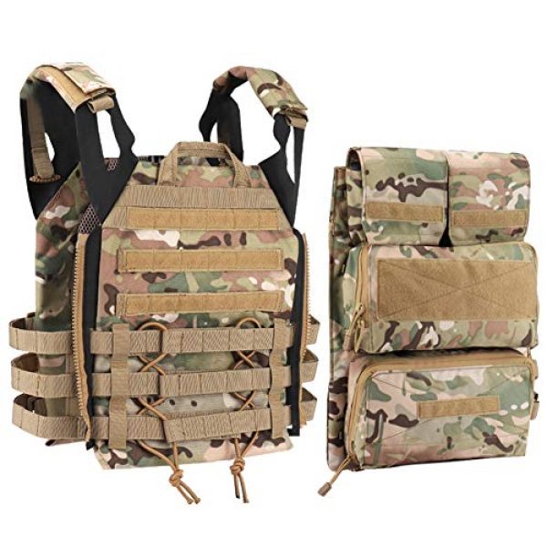 OAREA Airsoft Tactical Vest 4 OAREA TMC Multicam Pouch Bag Zip Panel NG Version for 16-18 AVS JPC2.0 CPC Tactical Vest