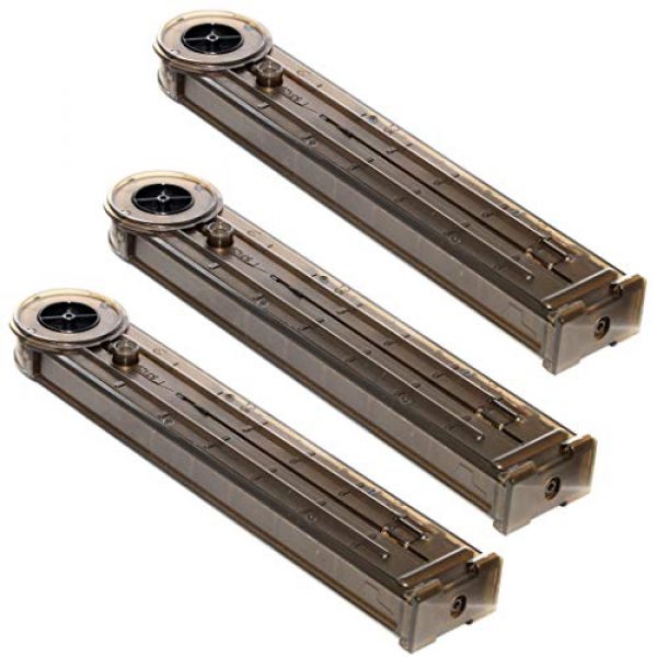 Airsoft Gang Airsoft Gun Magazine 1 Airsoft Parts CYMA 3pcs 280rd Hi-Cap Magazine for CYMA/Classic Army/King Arms/Tokyo Marui/JG P90 Series AEG Transparent Brown
