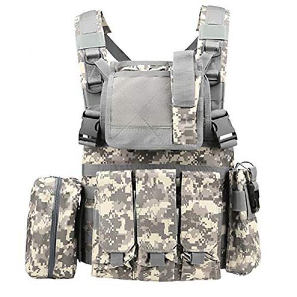 WEQ Airsoft Tactical Vest 1 WEQ Multifunctional Tactical Vest Modular Vest Reconnaissance Field CS Combat Vest (Color : #B)