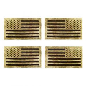 LEGEEON Airsoft Morale Patch 1 LEGEEON Set of 4 Infrared IR Multicam Touch Fastener Patches USA American Flag IFF Morale Tactical Cordura Army