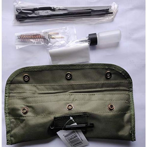 Explorer Cases Rifle Cleaning Kit 2 Explorer 10 Pcs Set Gun Rifle Pistol Cleaning Kit Compact Travel Size Mil-Spec Rods Metal Brush Heads Olive Green Pouch Bag Case Drab Travel Size Maintenance Kit