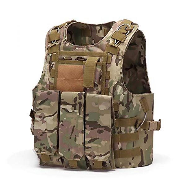 WEQ Airsoft Tactical Vest 1 WEQ Tactical Vest Outdoor Amphibious Vest Ultra-Light Breathable Combat Training Vest Adjustable for Adults(Standard Size) (Color : #E)