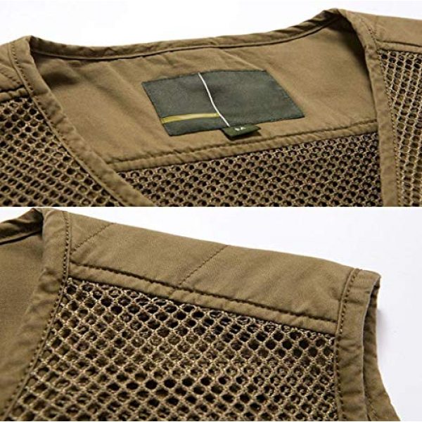DAFREW Airsoft Tactical Vest 4 DAFREW Multi-Pocket Vests Vests Men's Casual Fishing Photography Vests mesh Breathable Vest (Color : Army Green, Size : L)