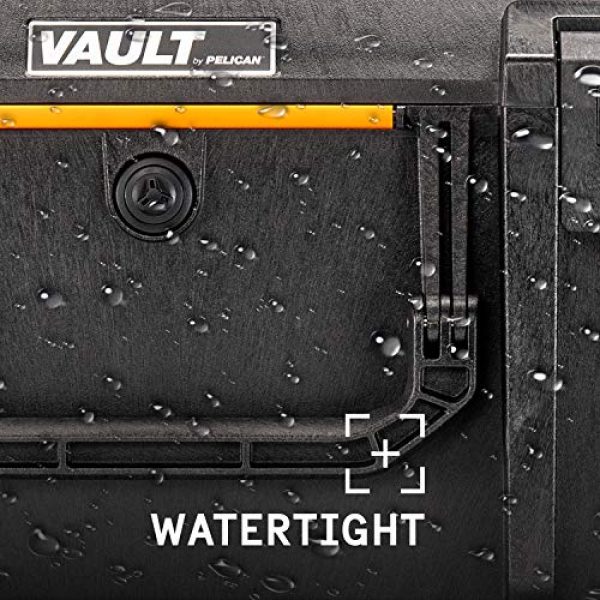 Pelican Pistol Case 3 Vault by Pelican - V600 Large Pistol/Equipment Case with Foam (Black)