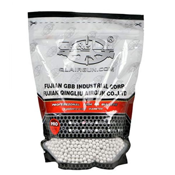 QI&GLIU QINGLIU AIRGUN Airsoft BB 1 QingLiu Airgun 0.20g Airsoft BBS - 5000 Rounds 6mm BBS - for Airsoft Guns Pistols Rifles AEGs