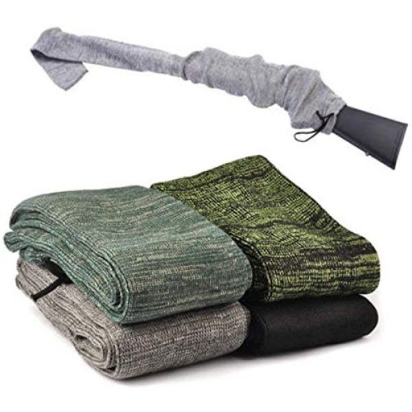 SUTON Rifle Case 2 SUTON 2PCS Rifle Sleeve 52'' Knit Gun Sock for Guns and Rifles Cover case Silicone Treated Protector