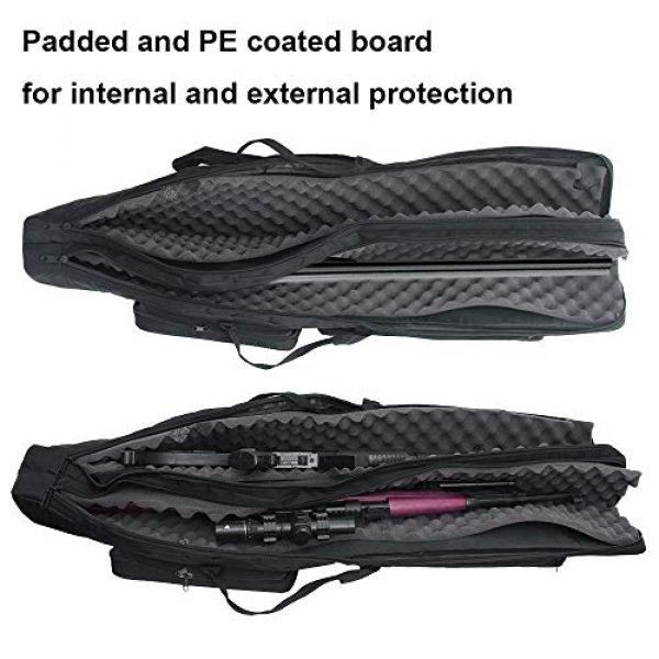 BGJ Rifle Case 4 48" Tactical Dual Rifle Bag Backpack Padded Gun Carry Storage Bag Military Airsoft Gun Case Pouch for Outdoor Hunting