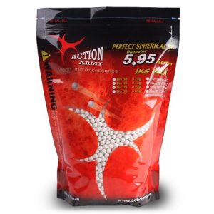 Action Army Airsoft BB 1 Action Army Perfect Airsoft BB 0.25g / 1kg - White 4000 Rounds Made in Taiwan