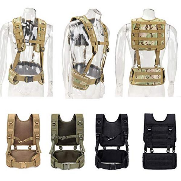 Sunny Airsoft Tactical Vest 2 Outdoor Sports Airsoft Gear Molle Pouch Bag Carrier Camouflage Combat Assault Molle Vest Tactical Chest Rig
