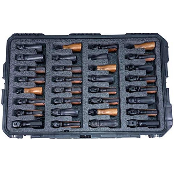 Case Club Pistol Case 2 Case Club 32 Pistol Pre-Cut Waterproof Case with x2 Silica Gel to Help Prevent Gun Rust