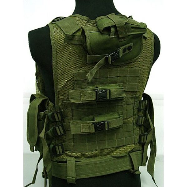 Airsoft Airsoft Tactical Vest 4 Airsoft Deluxe Airsoft Tactical Combat Mesh Vest OD