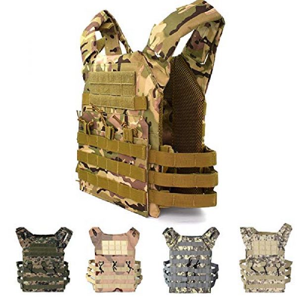 BGJ Airsoft Tactical Vest 5 Tactical Vest Hunting Body Armor Molle Plate Carrier Vest Outdoor Paintball Airsoft Vest Military Equipment