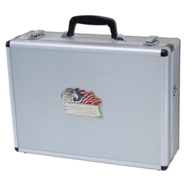 T.Z. Case International Pistol Case 1 T.Z. Case International 2Nd Amendment 4-8 Pistol Promo Case, Silver, 18-Inch
