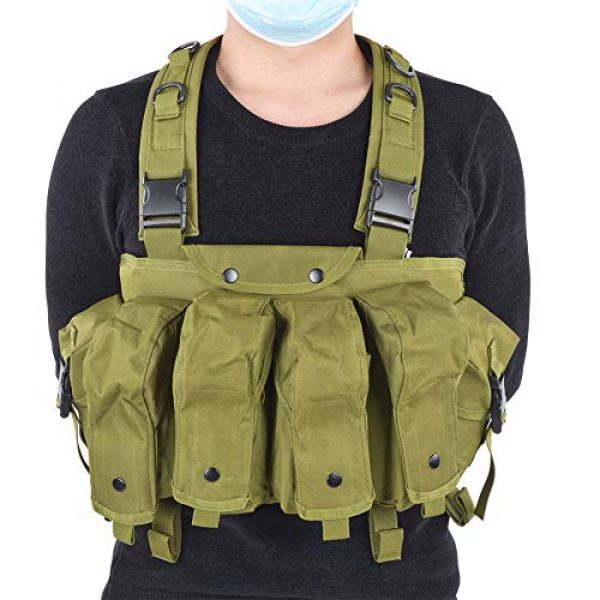 Yosoo Airsoft Tactical Vest 6 Yosoo Tactics Training Bag,Nylon Outdoor Tactics Vest Military Fan Camouflage Waistcoat Training Bag Equipment