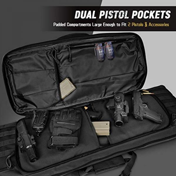 LUXHMOX Rifle Case 3 LUXHMOX Classic Tactical Double Carbine Long Soft Rifle Bag,Rifle Gun Case for Hunting Shooting Range Storage and Transport - 36"