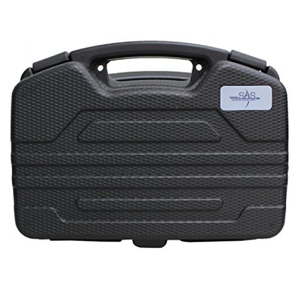 SAS Pistol Case 2 SAS Pistol Lockable Heavy Duty Hard Case Pluck Foam with Locking Holes for Archery Accessories or Handgun