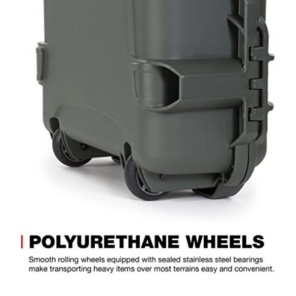 Nanuk Rifle Case 6 Nanuk 985 Waterproof Hard Case with Wheels and Foam Insert for Shotguns - Olive