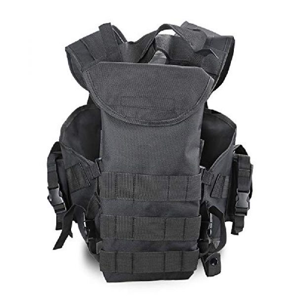 BGJ Airsoft Tactical Vest 7 Tactical Police Military Vest Wargame Sports Wear Airsoft Paintball Carrier Strike Vest with Water Bag