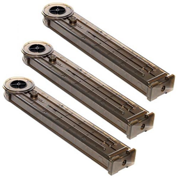Generica Airsoft Gun Magazine 1 Airsoft Spare Parts CYMA 3pcs 280rd Hi-Cap Magazine for CYMA/Classic Army/King Arms/Tokyo Marui/JG P90 Series AEG Transparent Brown
