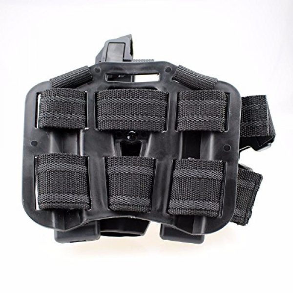 PG Airsoft Gun Holster 4 PG Tactical 1911 Leg Holster Right Thigh Paddle Belt Level 3 Lock Duty Pistol Gun Holster w/Magazine Torch Pouch for Colt 1911
