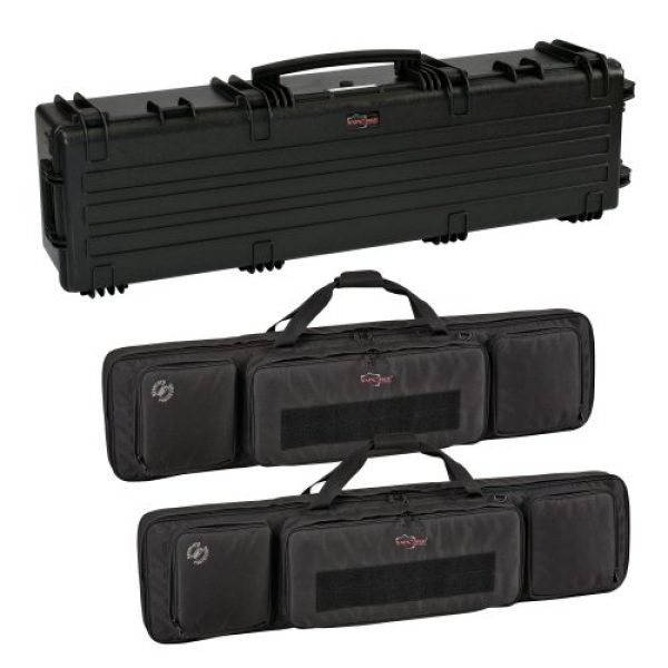 Explorer Cases Rifle Case 1 Explorer Cases 13527 Gun Case with Two Padded Gun Bags