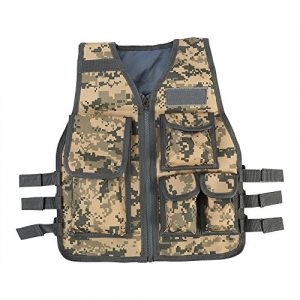 GOTOTOP Airsoft Tactical Vest 1 GOTOTOP Body Armor Vest, Nylon Mesh Children's Body Armor Vest, Body Armor Vest for CS Outdoor Sports Shootout Training